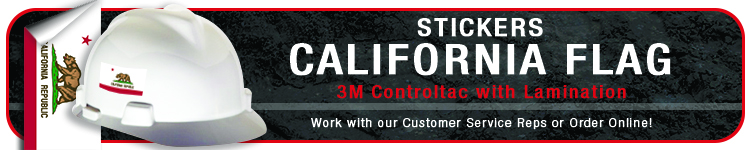 California State Flag Sticker | CustomHardHats.com